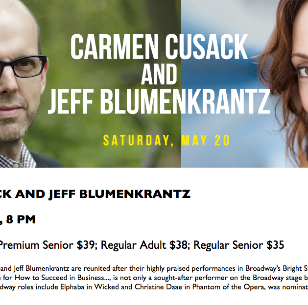 In concert with the great Carmen Cusack in NJ on May 20th!!